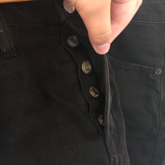 Black American eagle jean skirt. - Picture 3 of 4